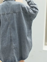 Load image into Gallery viewer, Embroidered Patch Button Up Long Sleeve Denim Jacket
