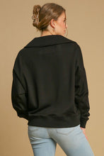 Load image into Gallery viewer, Umgee Johnny Collar Dropped Shoulder Sweatshirt
