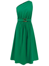 Load image into Gallery viewer, Single Shoulder Midi Dress
