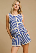 Load image into Gallery viewer, Umgee Elastic Waist Striped Shorts with Pockets
