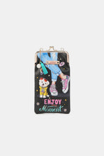 Load image into Gallery viewer, Nicole Lee USA Printed Kisslock Phone and Sunglass Purse
