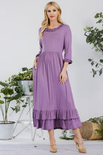 Load image into Gallery viewer, Celeste Full Size Layered Ruffle Hem Dress with Pockets
