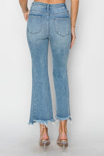 Load image into Gallery viewer, RISEN Full Size High Rise Frayed Hem Flare Jeans
