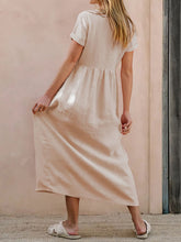 Load image into Gallery viewer, V-Neck Short Sleeve Midi Dress
