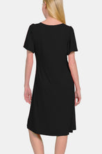 Load image into Gallery viewer, Zenana V-Neck Short Sleeve Dress
