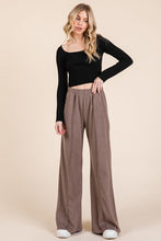 Load image into Gallery viewer, BOMBOM Elastic Waist Wide Leg Pants with Pockets
