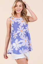 Load image into Gallery viewer, BOMBOM Floral Round Neck Tank
