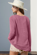 Load image into Gallery viewer, Double Take Full Size Notched Thumbhole Long Sleeve T-Shirt
