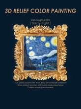 Load image into Gallery viewer, Relief Van Gogh&#39;s Starry Night DIY 3D Oil Painting Kit
