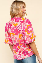 Load image into Gallery viewer, Haptics Full Size Frill Floral Puff Sleeve Blouse
