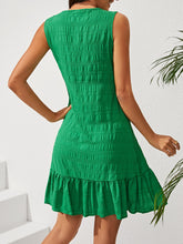 Load image into Gallery viewer, Ruffle Hem Asymmetrical Neck Sleeveless Dress
