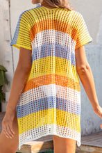 Load image into Gallery viewer, Slit Color Block V-Neck Cover-Up
