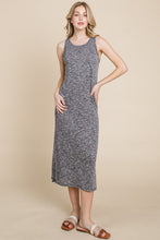Load image into Gallery viewer, BOMBOM Round Neck Slit Midi Tank Dress

