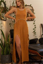 Load image into Gallery viewer, POL Sleeveless Back Zipper Front Slit Maxi Dress
