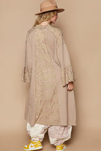 Load image into Gallery viewer, POL Flower Lace Trim Open Front Longline Cardigan
