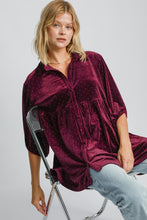 Load image into Gallery viewer, Umgee Full Size Polka Dot Button Up Half Sleeve Shirt
