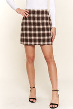 Load image into Gallery viewer, And The Why Full Size Brushed Plaid Mini Skirt
