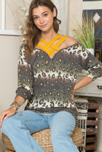 Load image into Gallery viewer, Celeste Full Size Leopard Long Sleeve T-Shirt with Braided Strap
