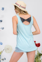 Load image into Gallery viewer, Celeste Full Size Back Contrast Bow Tie Tank
