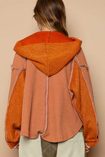 Load image into Gallery viewer, POL Half Zip Exposed Seam Contrast Thermal Hoodie
