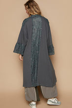 Load image into Gallery viewer, POL Flower Lace Trim Open Front Longline Cardigan
