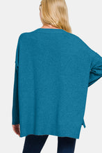 Load image into Gallery viewer, Zenana V-Neck Side Slit High-Low Sweater
