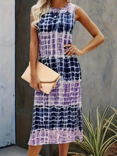 Load image into Gallery viewer, Slit Round Neck Tank Dress
