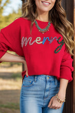Load image into Gallery viewer, MERRY Round Neck Long Sleeve Sweater
