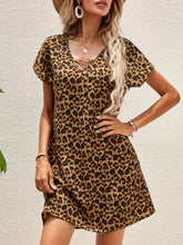 Load image into Gallery viewer, Leopard Short Sleeve Mini Dress
