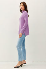 Load image into Gallery viewer, Be Cool Side Slit Mock Neck Long Sleeve Tunic Top
