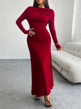 Load image into Gallery viewer, Devine Ruched Long Sleeve Maxi Dress
