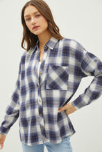 Load image into Gallery viewer, Be Cool Plaid Flannel Button Down Shirt with Chest Pocket
