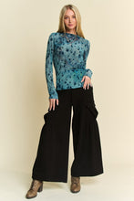 Load image into Gallery viewer, Davi &amp; Dani Drawstring Ruched Detail Wide Leg Pants
