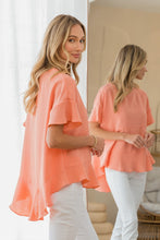 Load image into Gallery viewer, Sew In Love Round Neck Ruffled Top
