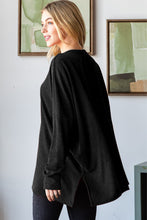 Load image into Gallery viewer, Heimish Sequin Nutcracker Long Sleeve Ribbed Top
