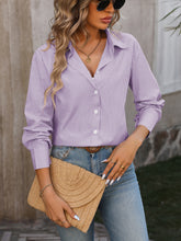 Load image into Gallery viewer, Striped Button Up Long Sleeve Shirt
