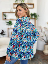 Load image into Gallery viewer, Double Take Full Size Printed Balloon Sleeve Blouse
