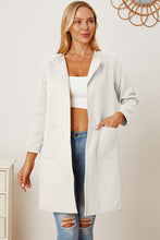 Load image into Gallery viewer, Open Front Pocketed Long Sleeve Coat

