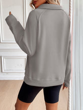 Load image into Gallery viewer, Ivy Lane Half Zip Raglan Sleeve Sweatshirt

