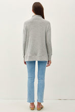 Load image into Gallery viewer, Be Cool Side Slit Mock Neck Long Sleeve Tunic Top
