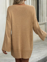 Load image into Gallery viewer, Round Neck Dropped Shoulder Sweater
