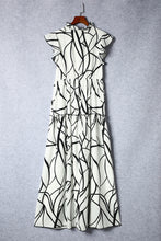 Load image into Gallery viewer, Ruffled Printed Surplice Cap Sleeve Dress
