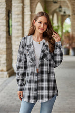 Load image into Gallery viewer, Mandy Plaid Long Sleeve Hooded Jacket
