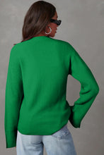 Load image into Gallery viewer, Textured Round Neck Long Sleeve Sweater
