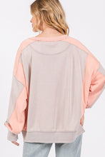 Load image into Gallery viewer, SAGE + FIG Color Block Round Neck Sweatshirt
