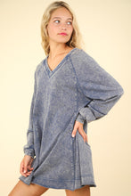 Load image into Gallery viewer, VERY J Mineral Washed Oversized A-Line Mini Dress
