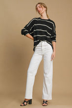 Load image into Gallery viewer, Umgee Wool Blend Striped Round Neck Sweater
