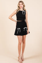 Load image into Gallery viewer, GeeGee 2-Bow Pleated Mini Skirt
