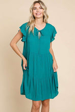 Load image into Gallery viewer, Culture Code Ruffle Cap Sleeve Tiered Dress
