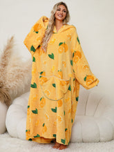 Load image into Gallery viewer, Fuzzy Pocketed Long Sleeve Hooded Lounge Dress
